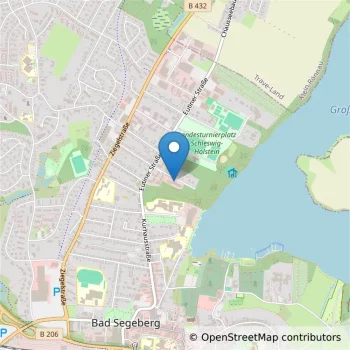 Eine Kartendarstellung, in der der Standort der Ärztekammer Schleswig-Holstein markiert ist.